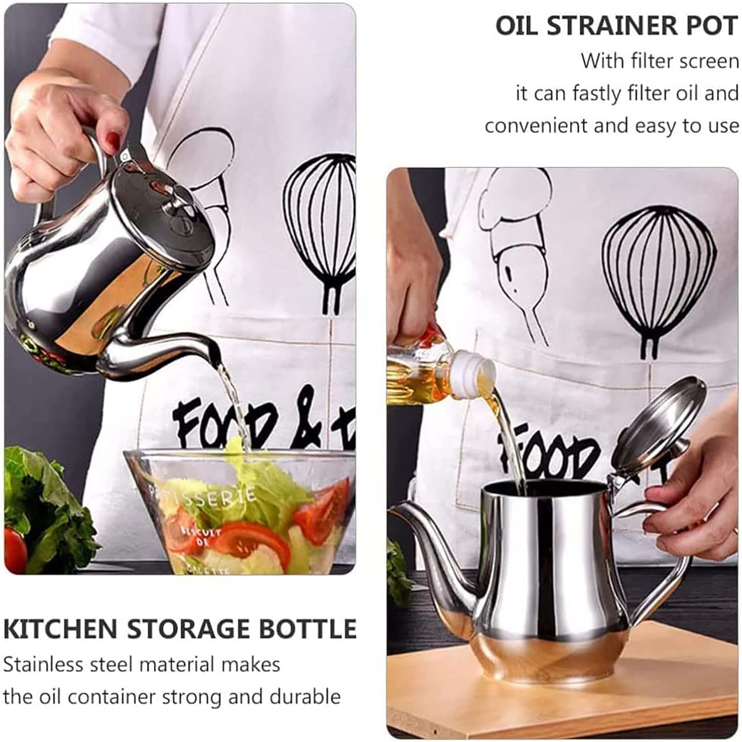 Stainless Steel Oil Pot Or Tea Pot for Kitchen - Image 6