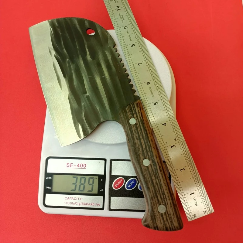 Kitchen Knife – Damascus Steel with Wooden Handle - Image 2