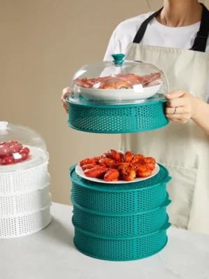 5 layer Food Cover kitchen shelf - Image 2