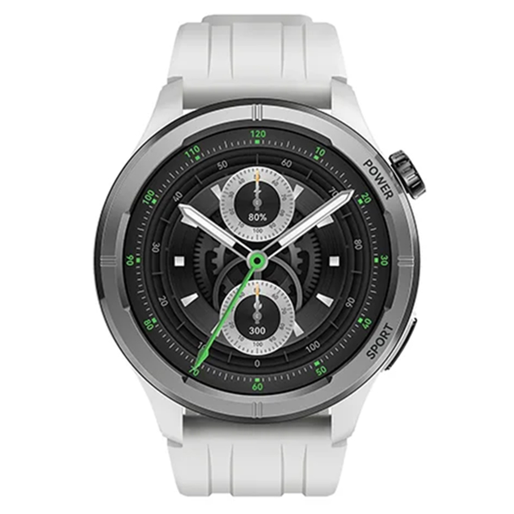 Haylou Solar Neo 1.53" Bluetooth Calling Smart Watch (Silicone+Woven) Strap- Silver - Image 3