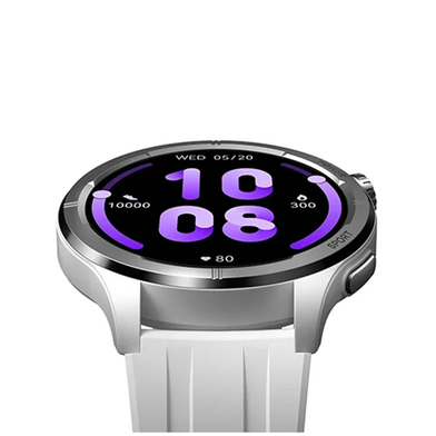 Haylou Solar Neo 1.53" Bluetooth Calling Smart Watch (Silicone+Woven) Strap- Silver - Image 4