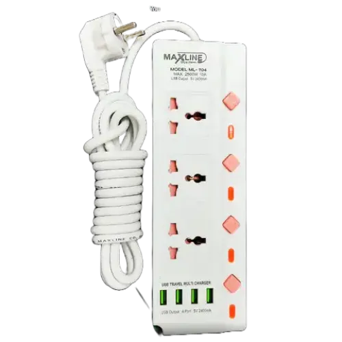MaxLine ML-704, 4 Port USB, 7 Outlets Multiplug Charger - Image 2