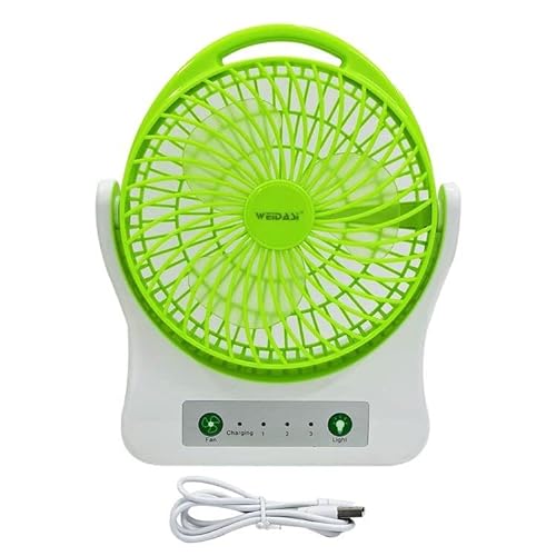 Weidasi Rechargeable Emergency Fan with Light -202 10.5" - Image 2