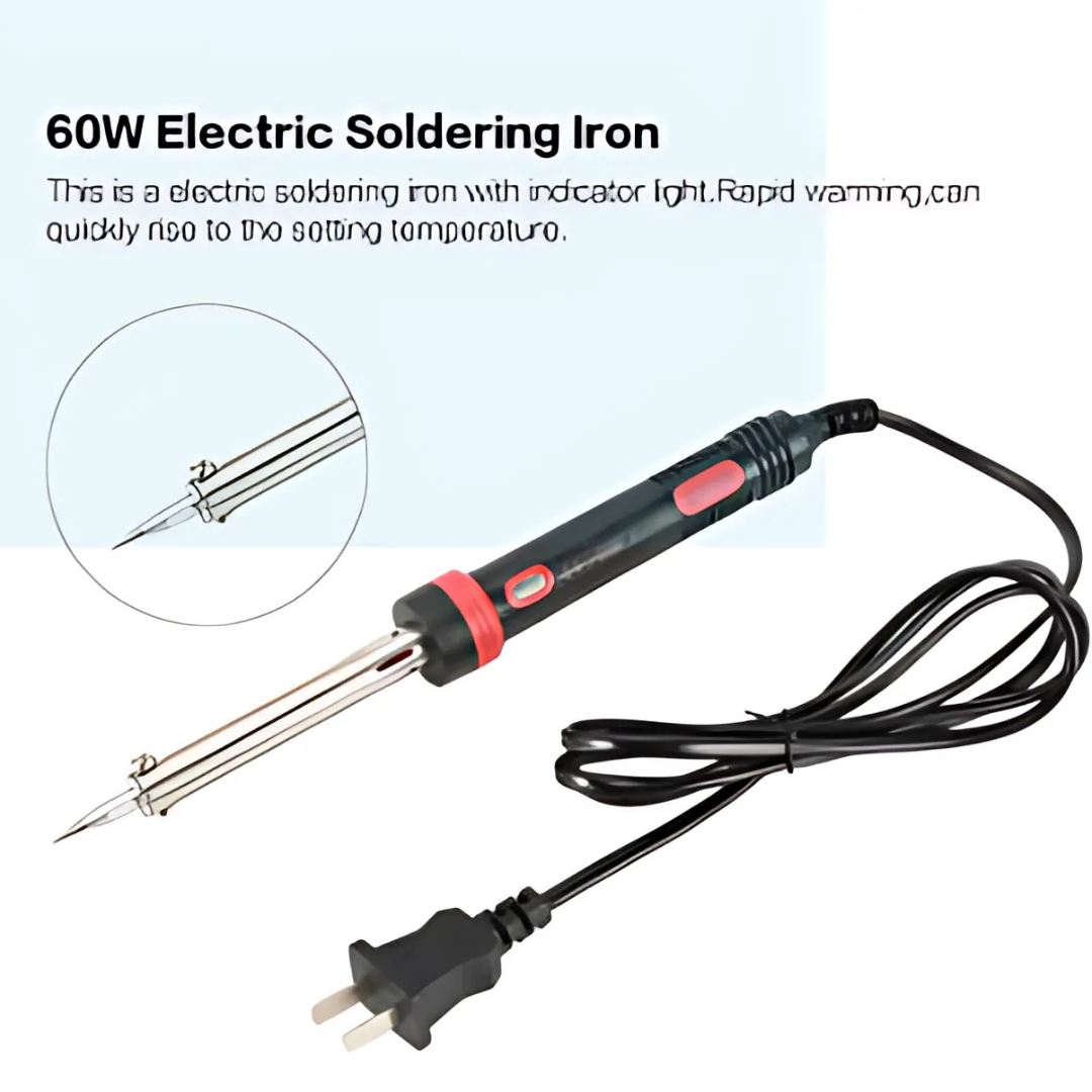 60W Soldering Iron Electric Solder Iron AC 220V 60W External Heat Hand Tools Pen Type With Indicator Light 60 Watt Tatal - Image 2