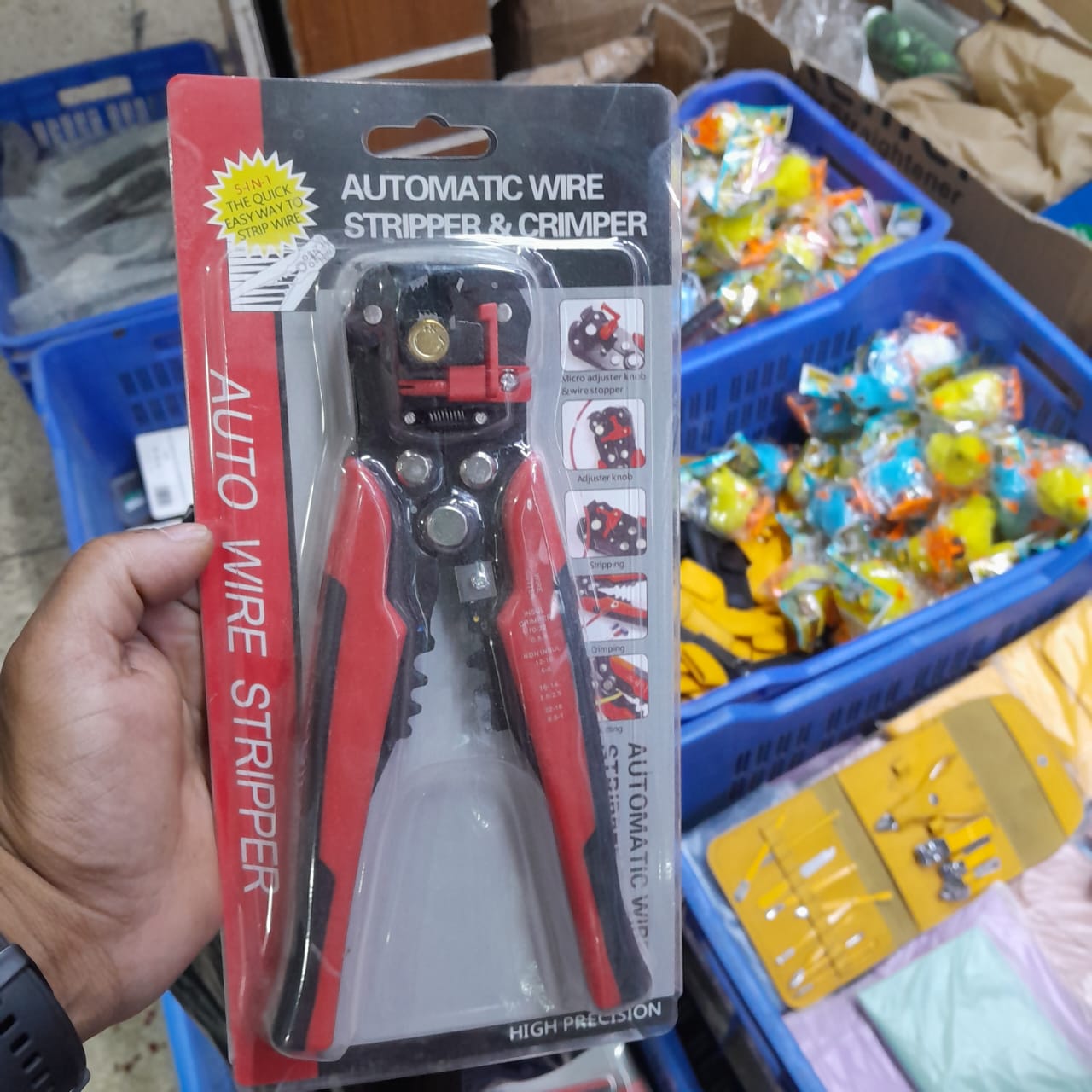 Multi-functiona Cable Wire Stripper with Cutter & Crimper Automatic Wire Stripping Pliers Crimping Tool 10-24AWG - Image 7