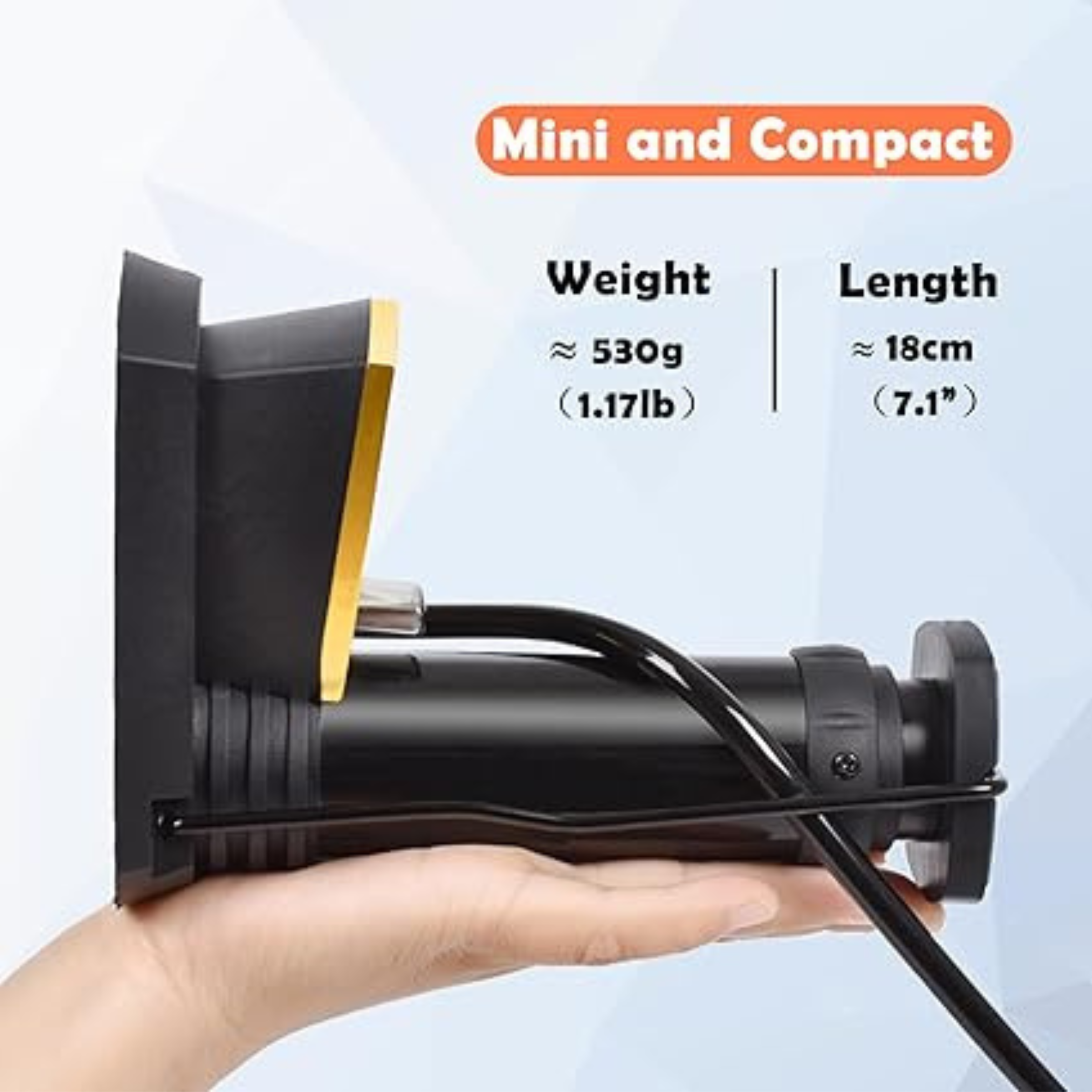 Inchant Mini Bicycle Foot Pump with Sensitive Pressure Gauge 140PSI, Aluminum Alloy Bike Foot Pump - Image 4