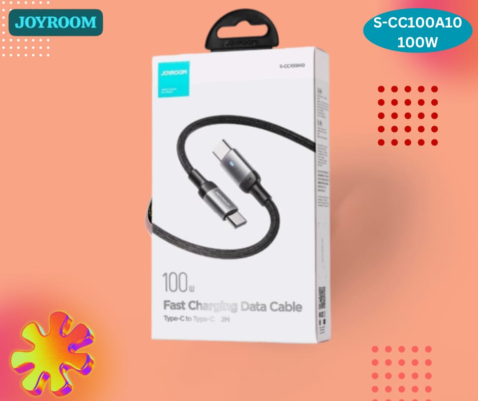 Joyroom S-CC100A10 100W Nylon Type-C To Type-C Cable 1M - Image 3