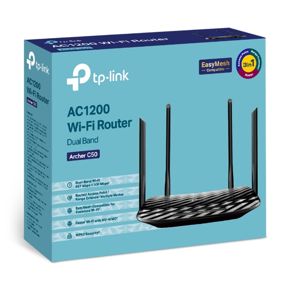 TP-Link Archer C50 AC1200 Ethernet Dual-Band Wi-Fi Router - Image 7