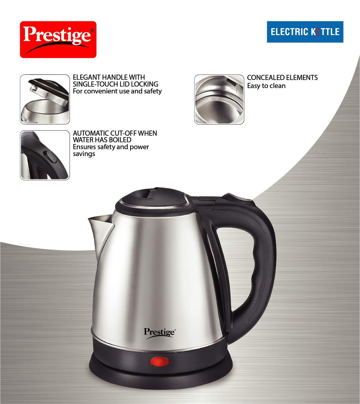 Autometic, Portable, Cordless, Stainless Still Electric Kettle - Image 3