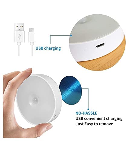 Wireless Motion Sensor Led Wall Night Light With Usb Charging Stick Lamp - Image 4