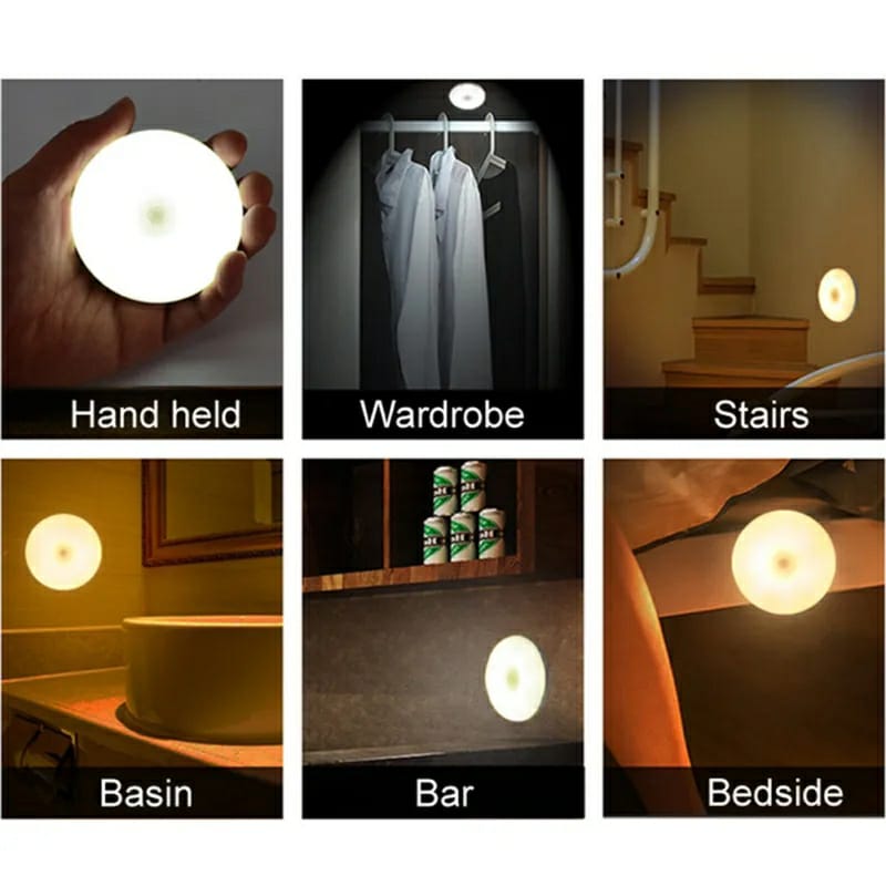 Wireless Motion Sensor Led Wall Night Light With Usb Charging Stick Lamp - Image 2