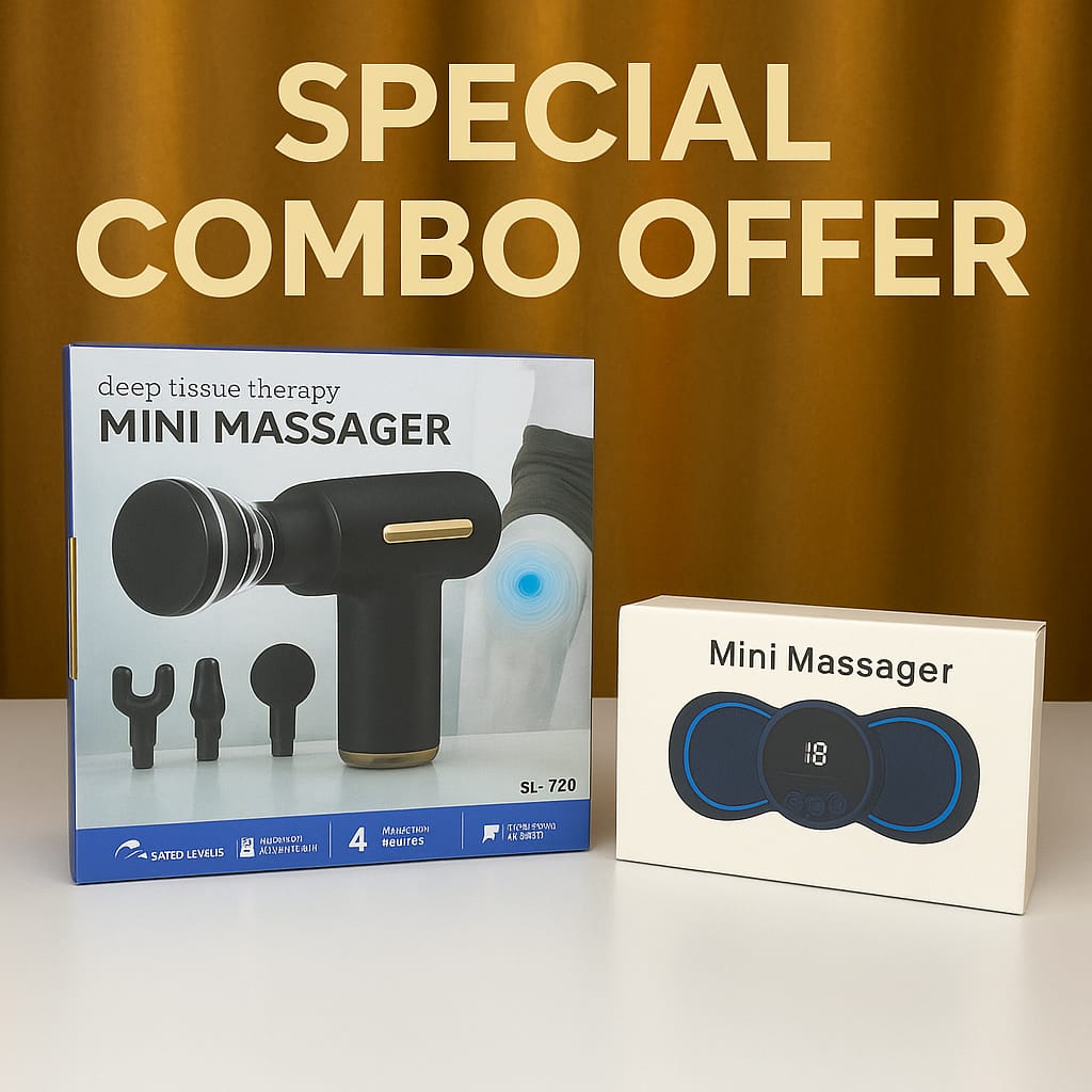 šMini Rechargeable Deep Tissue Therapy Massager SL-720 & Smart Mini Neck Massager Portable Electronic Stick Double Special Comboš„š„