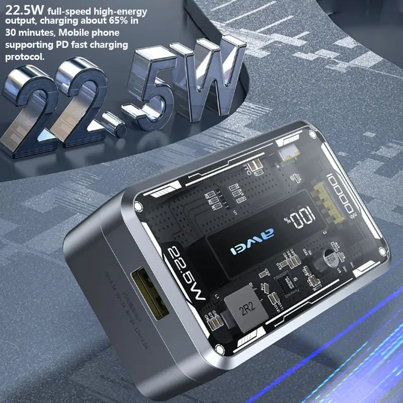 Awei P111K 10000mAh PD22.5W Portable Power bank - Image 4