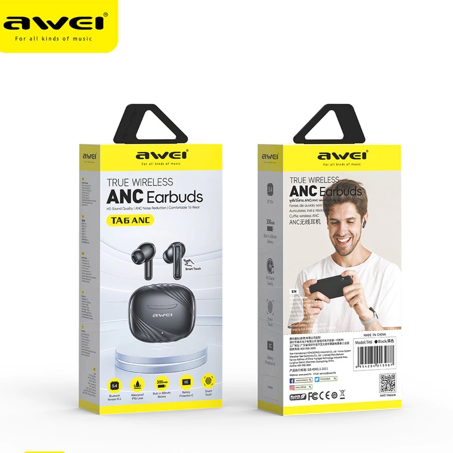 Awei TA6 ANC True Wireless Noise Reduction Earbuds - Image 5
