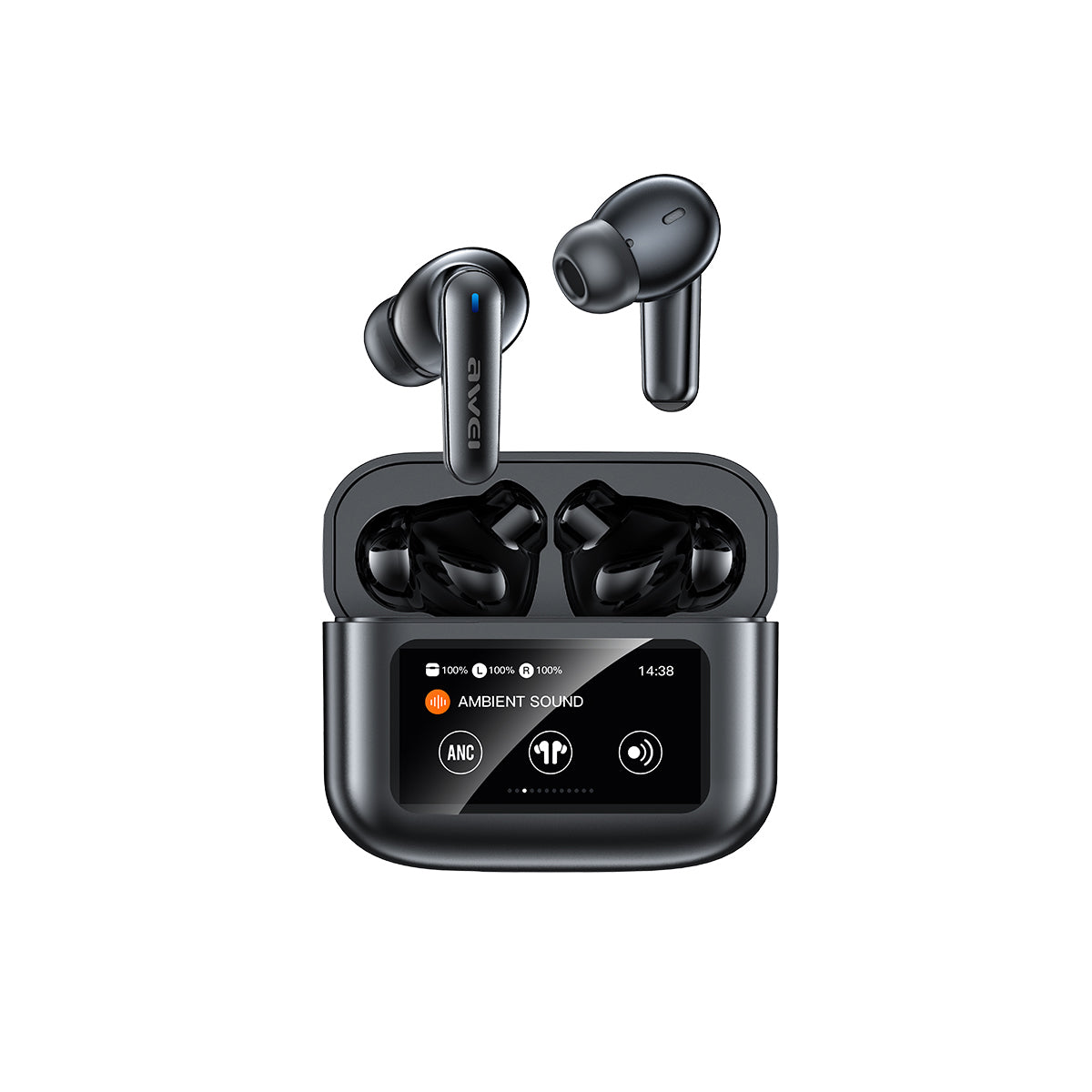 Awei T56 ANC Earbuds with LED Touch Display - Image 2