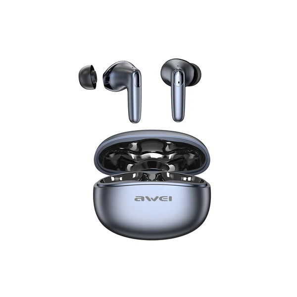 Awei T90 2 in 1 ENC Wireless Bluetooth Earbuds With Mic Noise Reduction Headphones - Image 3