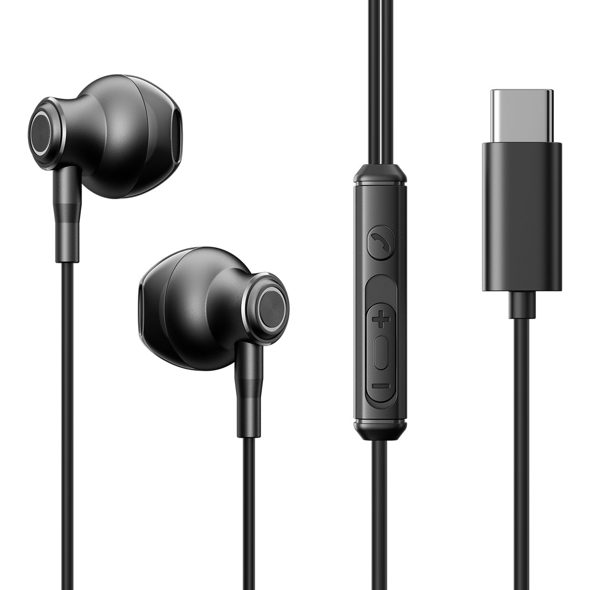 JR-EC07 TYPE-C Series Half In-Ear Wired Earphones - Image 2