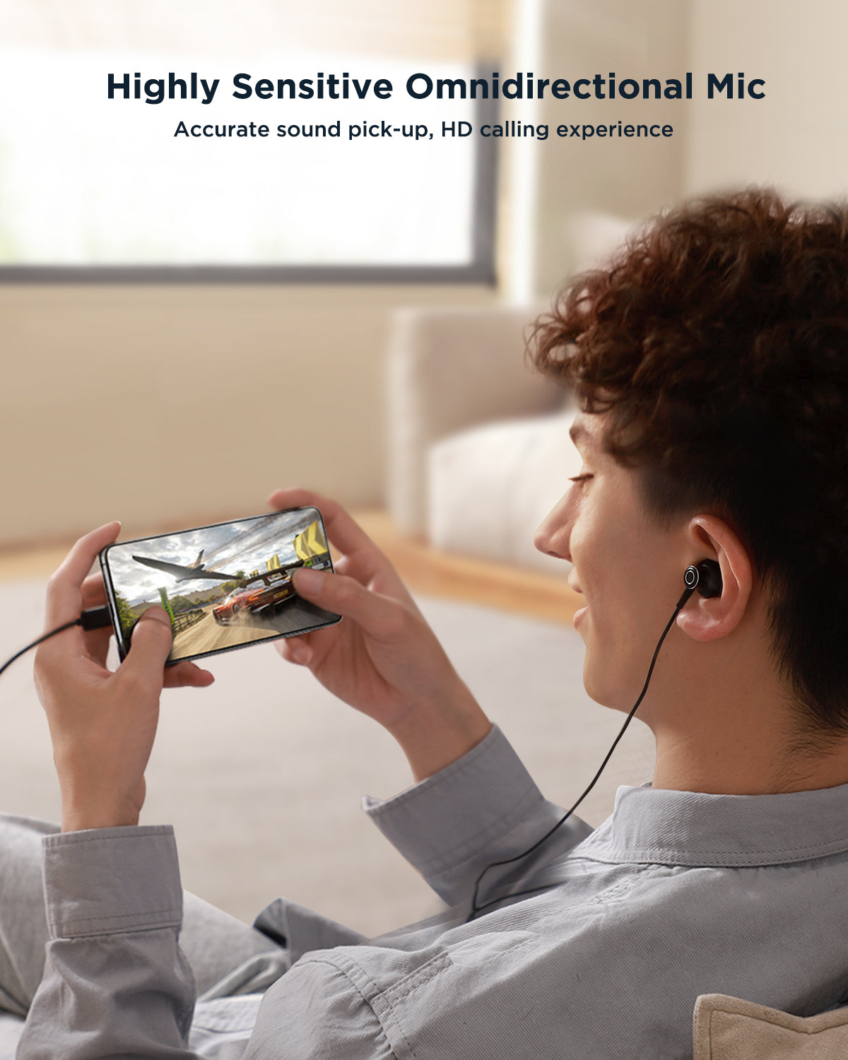JR-EC07 TYPE-C Series Half In-Ear Wired Earphones - Image 6