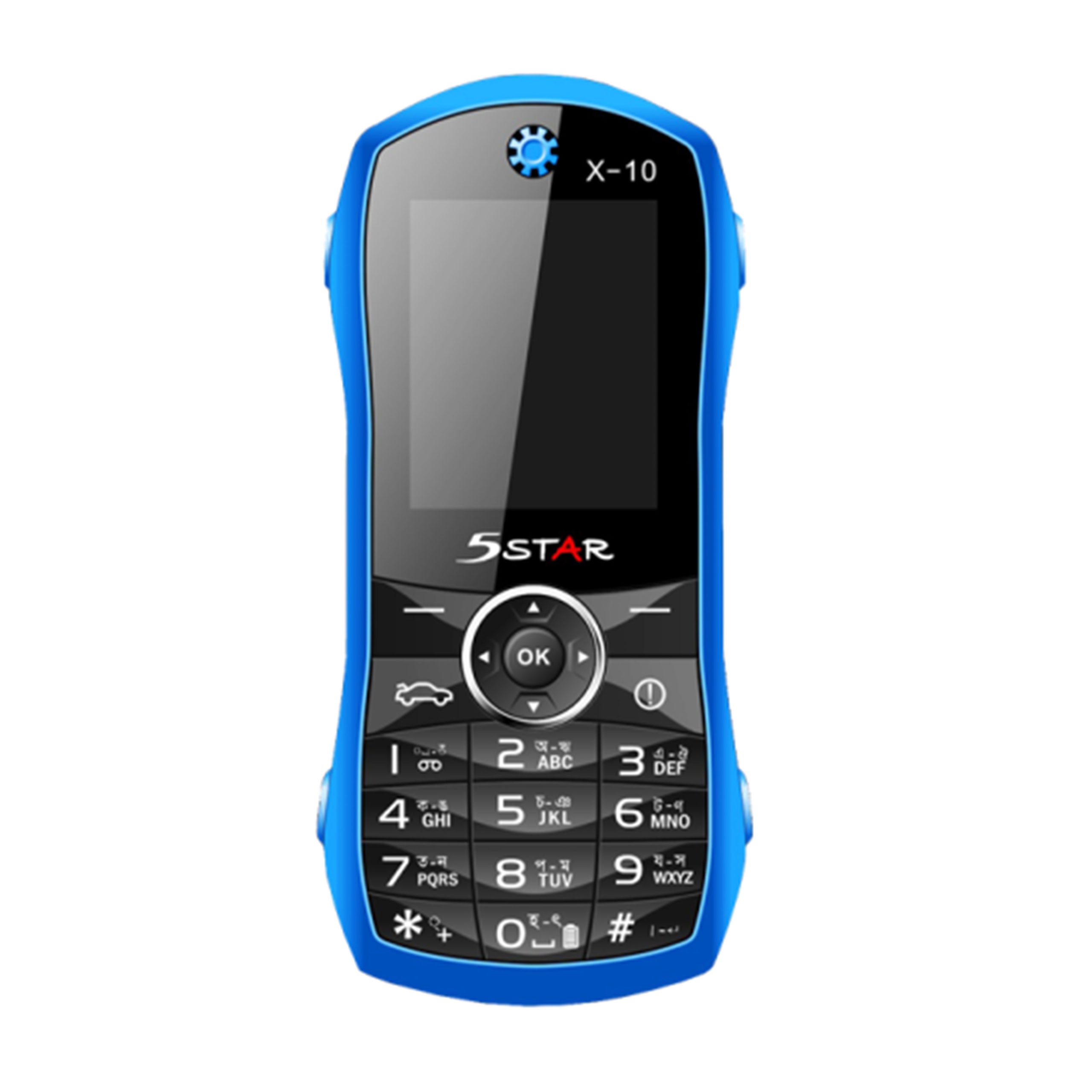 5Star X10 Car Button Phone Dual Sim Blue - Image 2