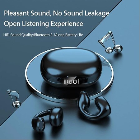 Painless Wear Ear-clip Earphones, Air Conduction, HiFi Stereo, Clip On Wireless Earphone, Touch Control Model LY22 - Image 2