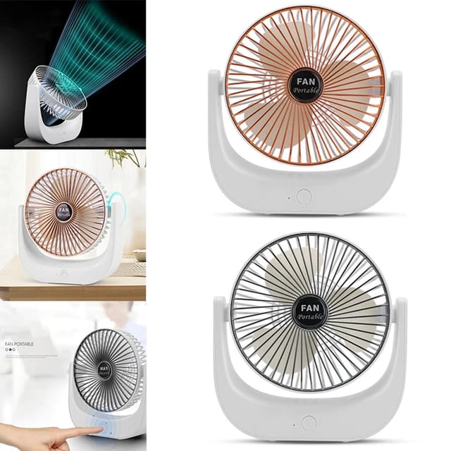 Desktop Mini Fan, Wide Angle Portable Rechargeable Desk Fan - Image 8
