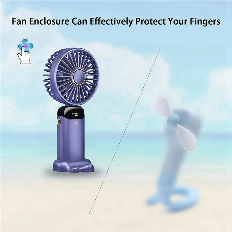 𝐏𝐨𝐫𝐭𝐚𝐛𝐥𝐞 𝐅𝐚𝐧 𝐏𝐞𝐫𝐬𝐨𝐧𝐚𝐥 𝐅𝐚𝐧 𝟓𝟎𝟎𝟎𝐌𝐀𝐡 𝐑𝐞𝐜𝐡𝐚𝐫𝐠𝐞𝐚𝐛𝐥𝐞,𝟓 𝐒𝐩𝐞𝐞𝐝𝐬 𝐰𝐢𝐭𝐡 𝐋𝐄𝐃 𝐃𝐢𝐬𝐩𝐥𝐚𝐲,𝟗𝟎° 𝐀𝐝𝐣𝐮𝐬𝐭𝐚𝐛𝐥𝐞 Multicolour - Image 6