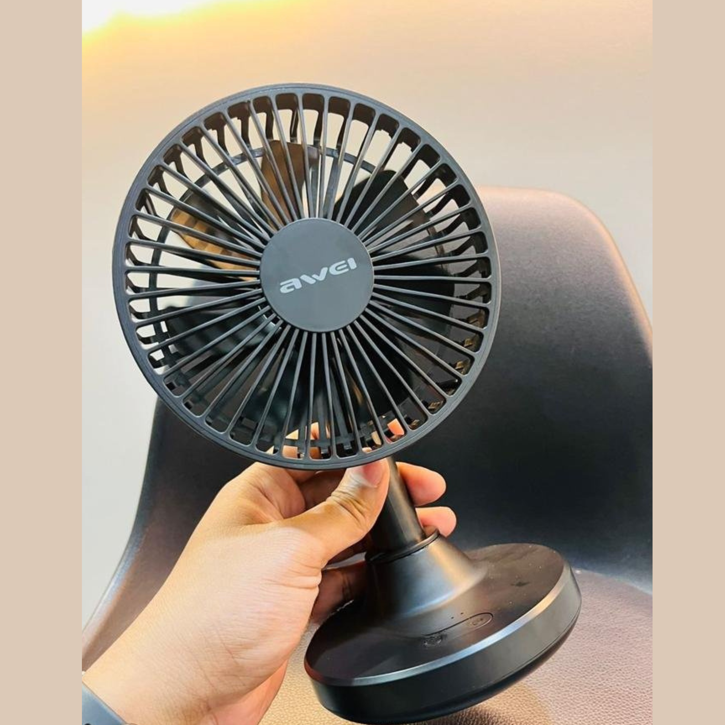 Awei F29 Compact Strong Wind Rechargeable Fan Desktop Silent Fan - Image 3