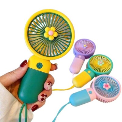 Handheld Portable Desktop Table USB Rechargeable Sports Pocket Mini Fan with Lanyard - Image 7