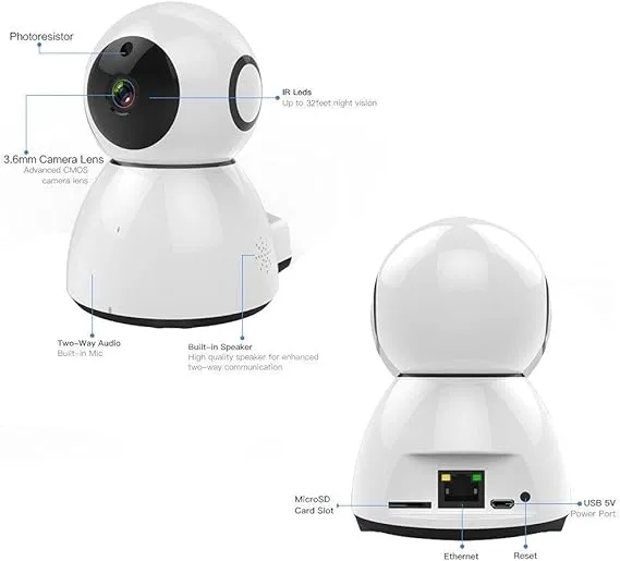 CCTV Camera V380 Pro HD 1080P WiFi 360° Viewing Area Security Camera - Image 5