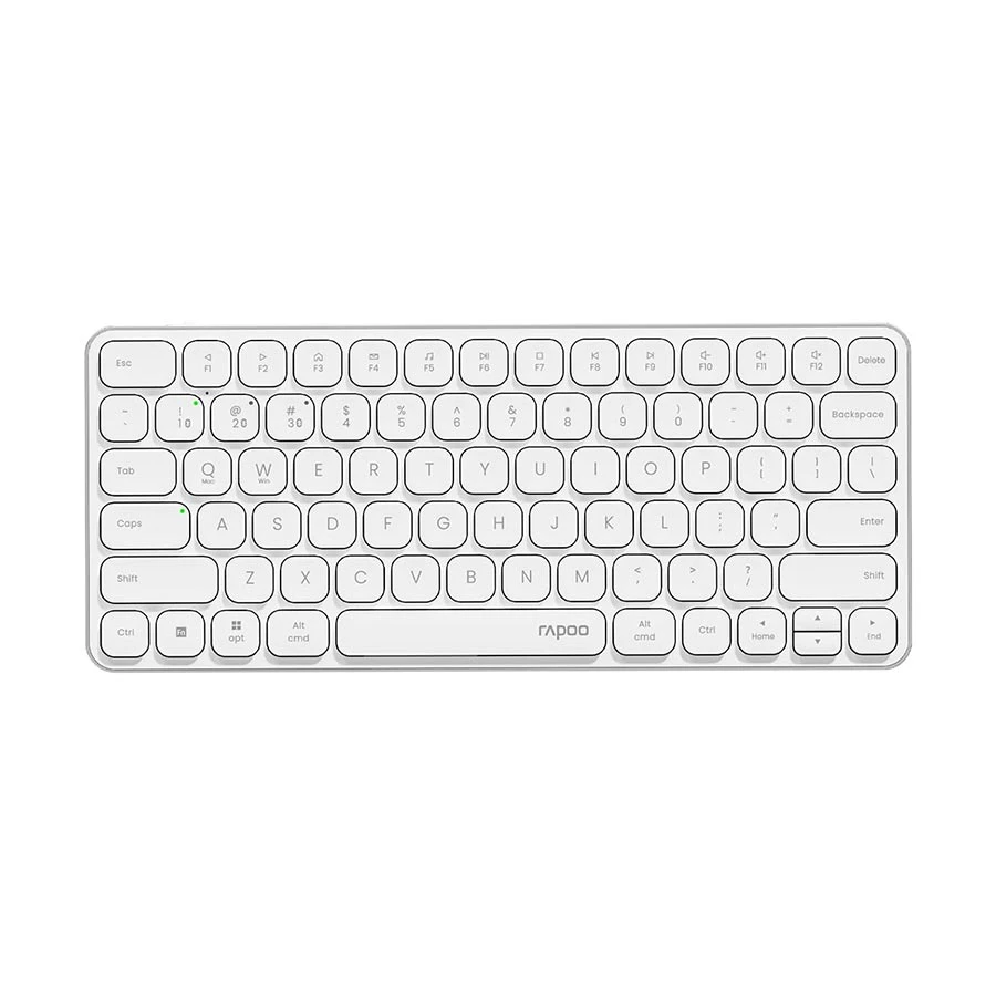 Rapoo E9050L Ultra-Slim Multi-Mode Wireless Keyboard – White - Image 2