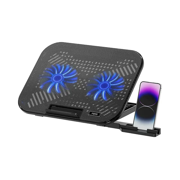 Rapoo CF200 High-Efficiency Laptop Cooling Pad – Black - Image 2