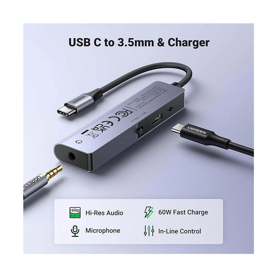 UGREEN CM230 (90518) USB-C to 3.5mm Audio Adapter - Image 4