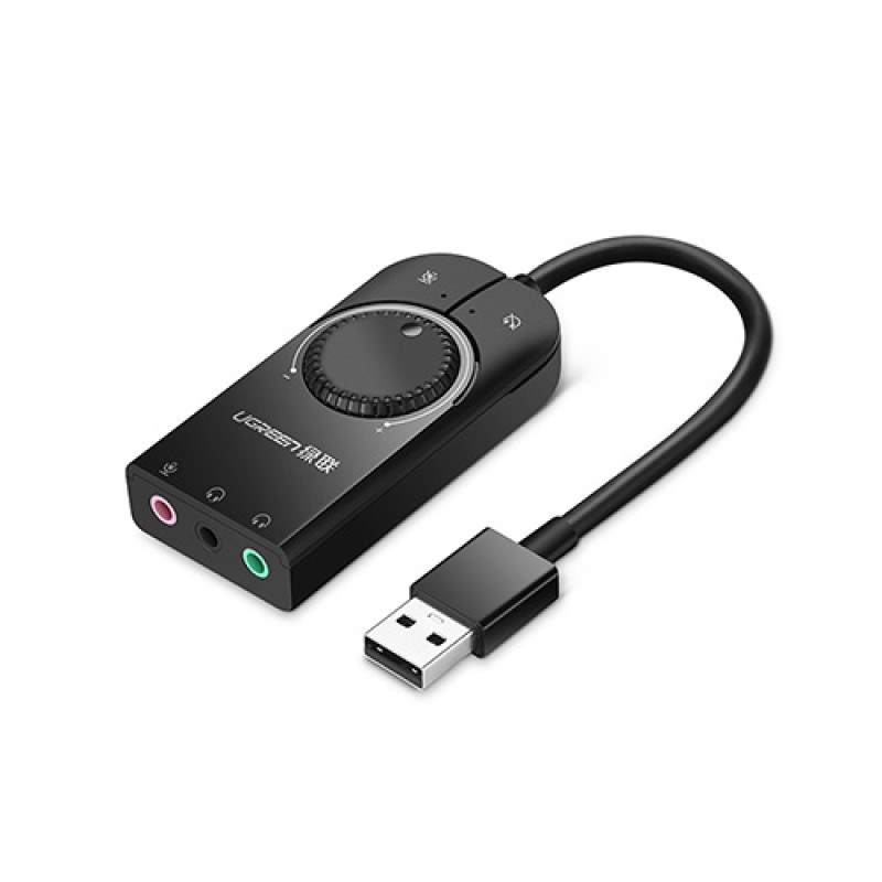 UGREEN CM129 (50599) USB External Stereo Sound Adapter - Black - Image 2