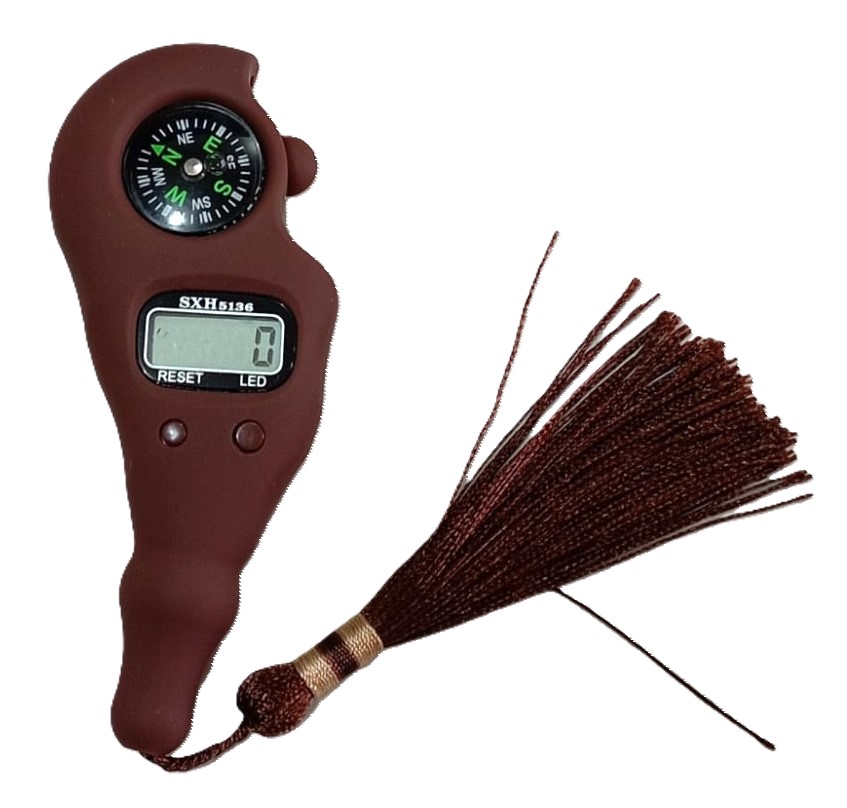 DAIMANPU Manual counter bead counter with compass Portable Handheld Tassel Digital Beads Counter Finger Game Toy Manual Reset Decompression Relaxation Tool for Meditation - Image 2