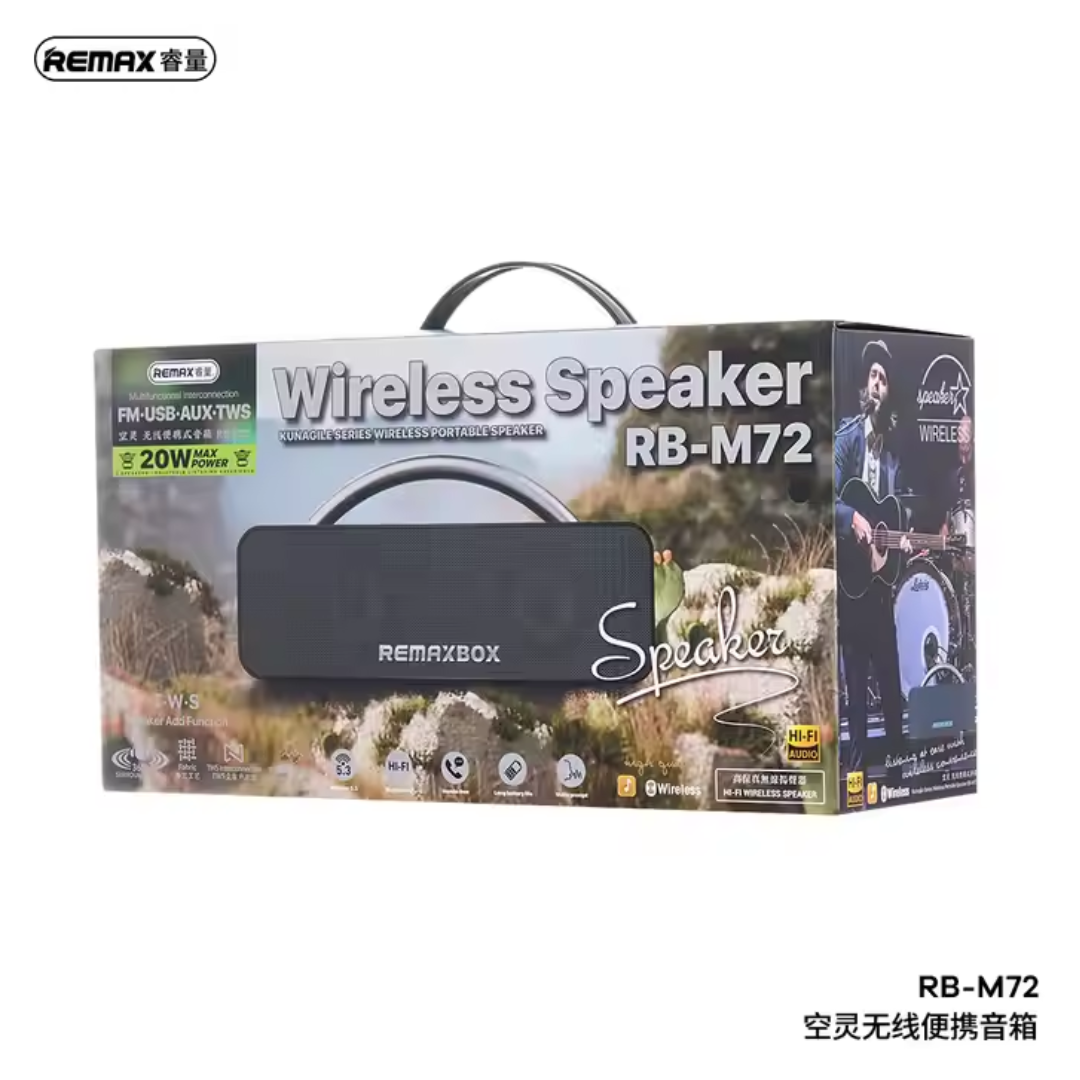 Remax Kunagile Series Rb-M72 Wireless Portable Speaker Outdoor Hifi Professional Sound Quality Dual Bass Bluetooth Speakers - Image 5