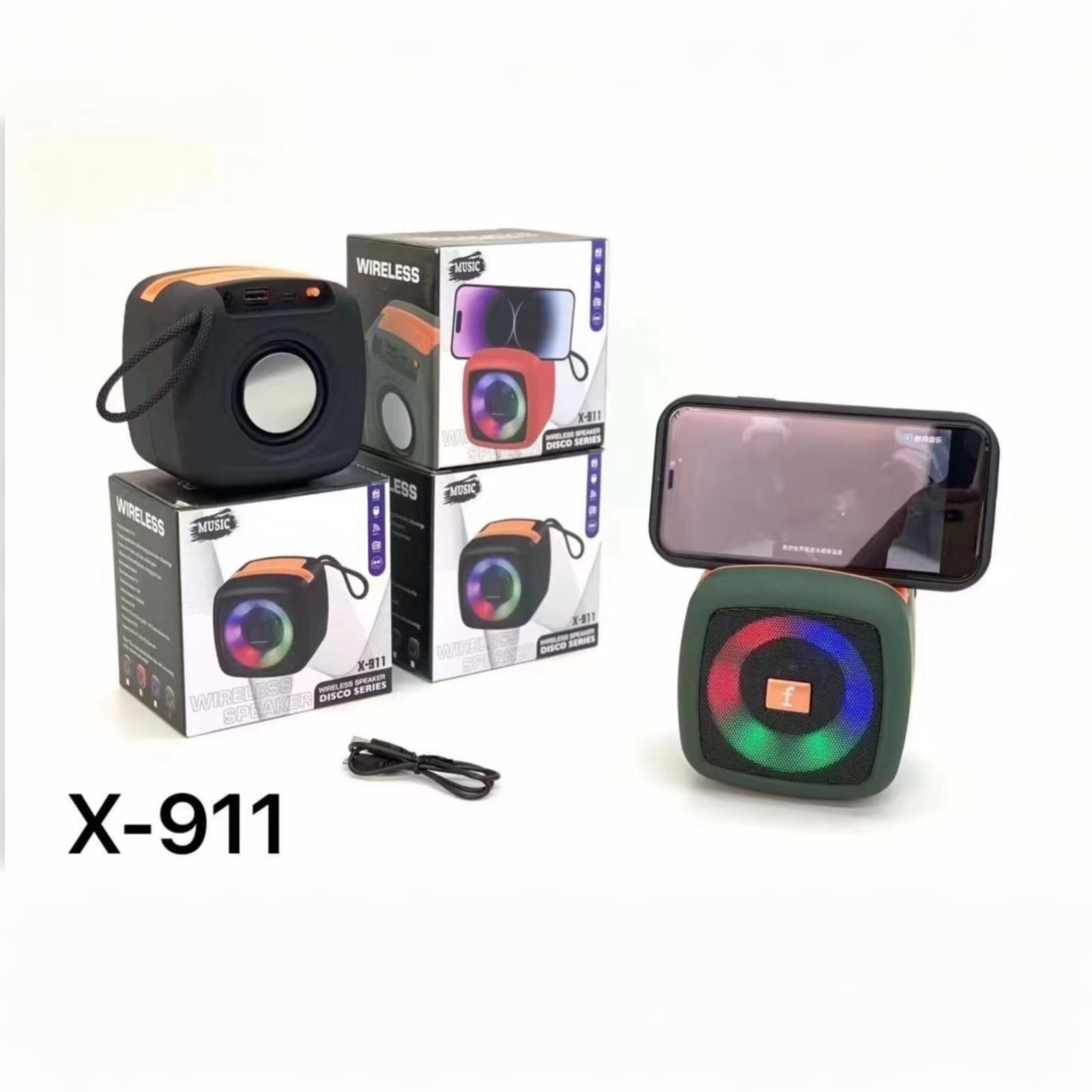 911 Wireless Portable Mini Speaker with Bluetooth FM Radio TF Memory Card Reader and USB Pen Drive - Image 2