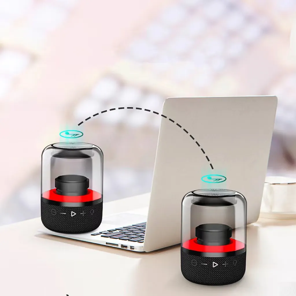 New Z5 mini Bluetooth 5.1 speakers Outdoor waterproof noise reduction subwoofer LED dazzling light wireless Bluetooth - Image 2