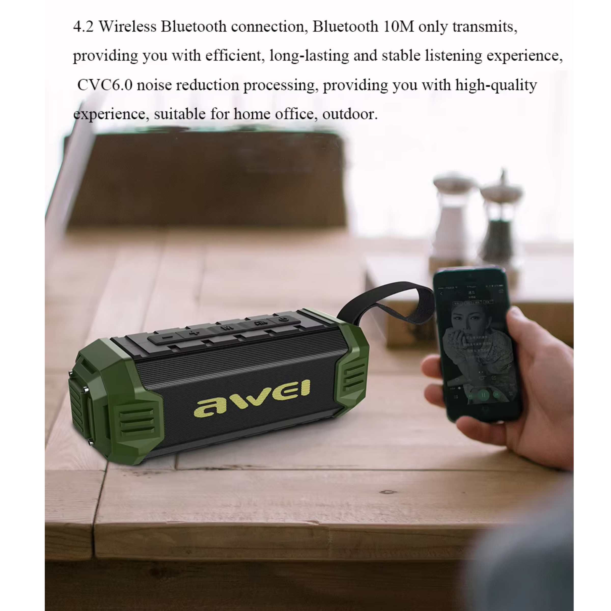 Awei Y280 Portable Bluetooth 5.0 Speaker Wireless Soundbox - Image 5