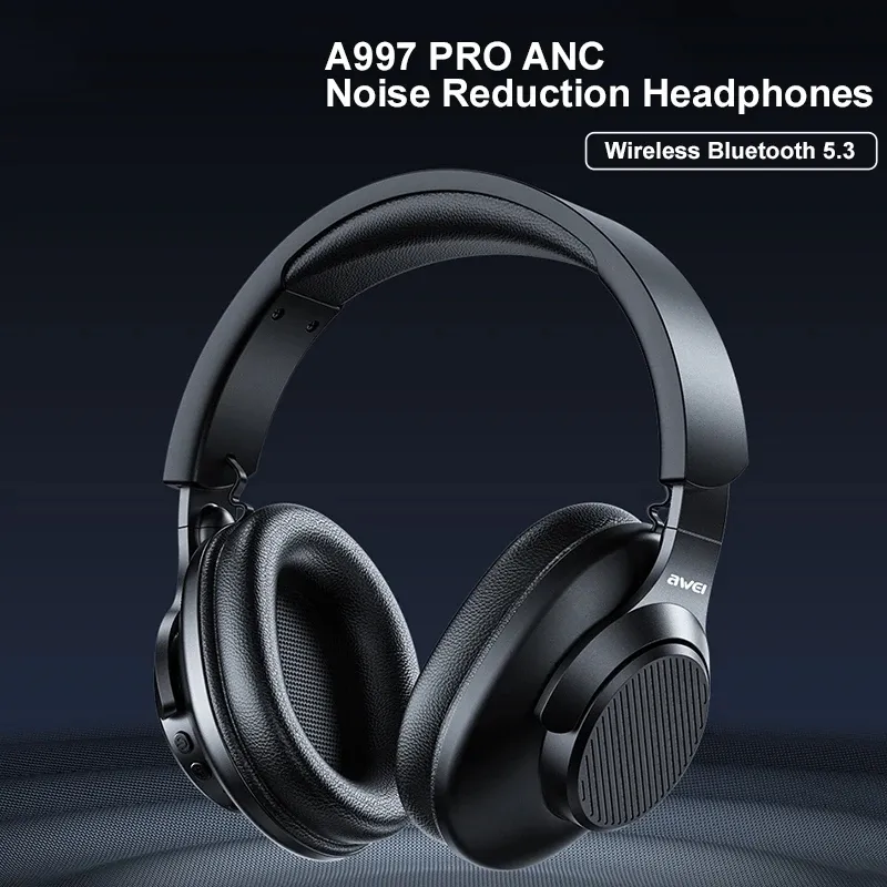 Awei A997 PRO ANC Wireless Stereo Headphone Bluetooth with Mic Noise Cancelling Long Battery Life Explosive Bass - Image 2