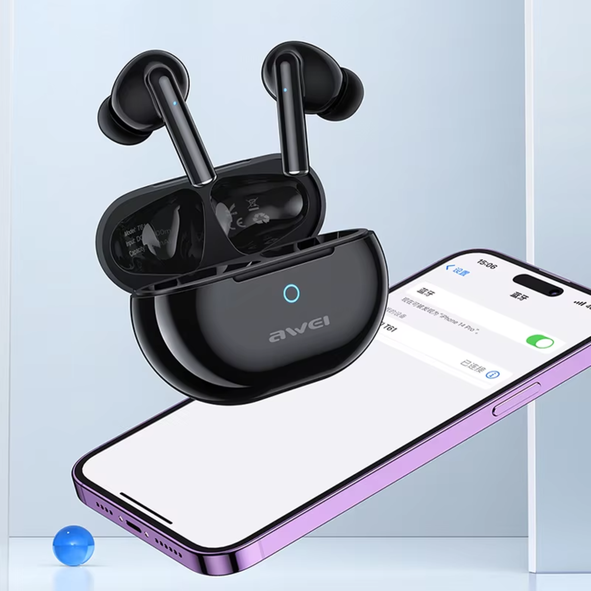 Awei T61 Wireless Bluetooth ENC Earbuds - Image 3